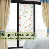 、‘】【【 BUNPIG Privacy Decorative Window Film Stained Frosted Window Sticker Static Cling Non-Adhesive Glass Stickers For Home Office