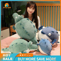 Plushie ตุ๊กตาสัตว์ยัดไส้นุ่มตุ๊กตาผ้ากำมะหยี่จระเข้ปลาปักเป้าการ์ตูนสำหรับตกแต่งบ้านนอนหลับสงบเด็ก