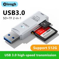 2ใน1การ์ดรีดเดอร์ USB 3.0ไมโครการ์ดเอสดีทีเอฟตัวอ่านหน่วยความจำความเร็วสูงหลายการ์ดตัวแปลงไรท์เตอร์แฟลชไดร์ฟแล็ปท็อป