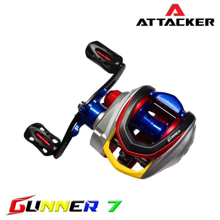 ส่งฟรี-รอกหยดน้ำ-ตกปลา-attacker-gunner-7-รอบ-7-5-บอดี้กราไฟต์คุณภาพสูง-น็อปดำ-แดง-อุปกรณ์ตกปลา-มีอะไหล่รองรับ-ราคาพิเศษ