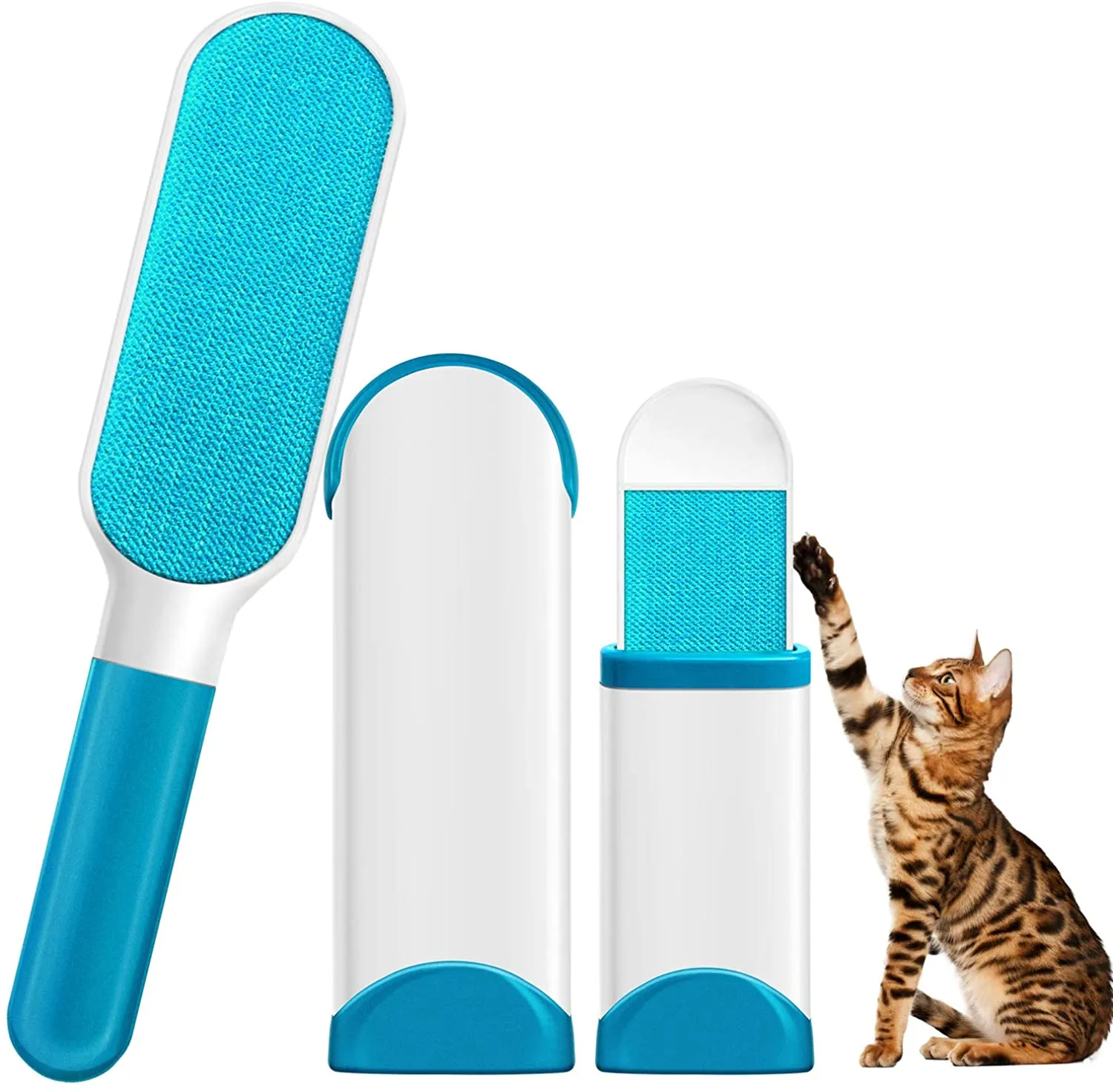 Pet Hair Remover set Pet Fur Remover Cat Hair Remover Dog Hair Remover Lint  Brush, Pet Hair Remover Brush with Self-Cleaning Base Efficient  Double-Sided Perfect for Clothing Couch Carpet Furniture Fur remover |