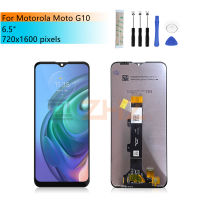 สำหรับ Motorola Moto G10จอแสดงผล LCD Touch Screen Digitizer สมัชชาสำหรับ Moto G10หน้าจอที่มีกรอบอะไหล่ซ่อมเปลี่ยน6.5 ";