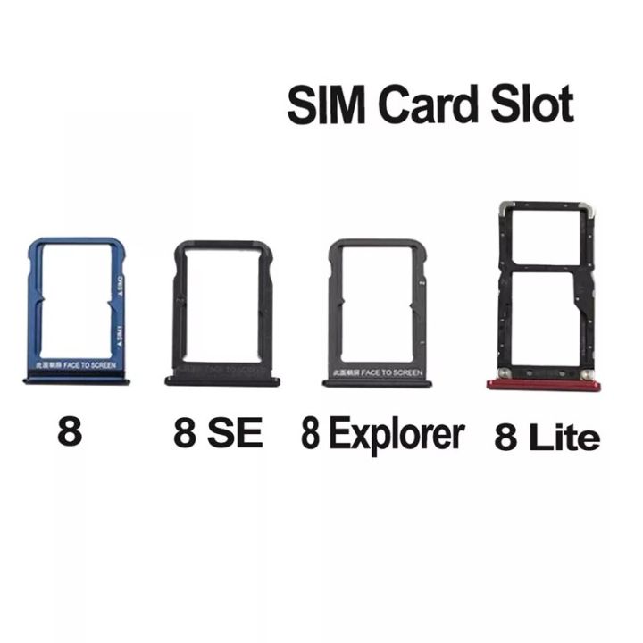 เหมาะสำหรับ Xiaomi Mi 8 Ud/mi 8 Lite/mi 8โปร่งใส /Mi 8SE นาโนซิมกระเป๋าเก็บบัตรถาดคู่ TF อะไหล่ช่องการ์ด SD