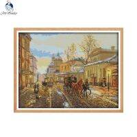 【CC】 Street Views 7 Cross-Stitch Handwork 11CT Counted 14CT Printed NKF Kits