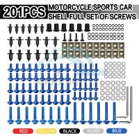 [HOT HOT SHXIUIUOIKLO 113] 216PCS รถจักรยานยนต์ Fairing Bolts Nuts ชุด Body Fastener Clips สกรูรถ Nuts สำหรับ YAMAHA TMAX 500 530 MT07 MT09 FZ1 FZ6 R1 R6 R15