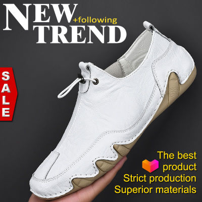 Luxury Handmade Leather/Suede Mens Shoes Outdoor Leisure Lazy Driving Shoes Trendy Breathable Casual Leather/Suede Mens Shoes Four Seasons Shoes
