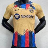 2022 2023 ล่าสุด เสื้อกีฬาแขนสั้น ลายทีมฟุตบอล Player:23-24 Barca Special Edition ไซซ์ S-XXL AAA