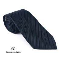 Giorgio Del Sarto Necktie 8.5 cm Black with Fabric Texture เนคไทสีดำมีเท็กเจอร์