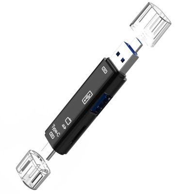 5 in 1 USB 2.0 Type C/USB /Micro-USB/TF/SD Memory Card Reader OTG Card Reader Adapter Accessories