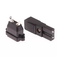 ✎✲⊙ Two-wire Electric Screwdriver Plug 2-core Power Socket DC Power Plug Connector 2 Pins Black Small Two-wire Plug