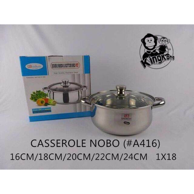 double bottom stainless stell casserole/cooking wares /induction used