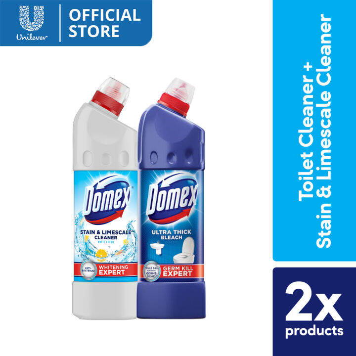 [BUNDLE OF 2] Domex Ultra Thick Bleach Toilet Cleaner 500ml 1x, Domex ...