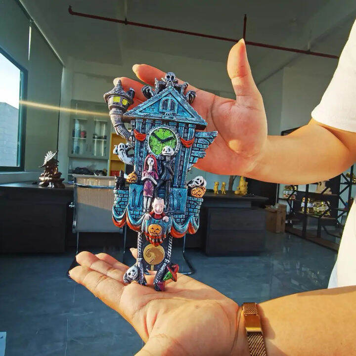 [KKTV]Halloween Wall Clock Nightmare Before Christmas Cuckoo Clock Tim