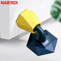 【CW】 NAIERDI Silicone Door Stopper Upgraded Holder No Punch Sticker Doorstop Wind-proof Hardware