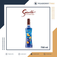 SENORITA Flavoured Syrup ซินญอริต้า ไซรัป น้ำเชื่อม กลิ่นบลูครูราโซ่ ขนาด 750 มล.