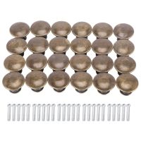 25PCS Vintage Door Drawer Knobs 30mm Antique Kitchen Cabinet Cupboard Handles, for Dresser and Cabinet, Old Bronze