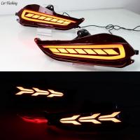 Car Flashing 2Pcs Led Rear bumper driving lights Rear running light Braking lights running light for Toyota Yaris 2017 2018 2019