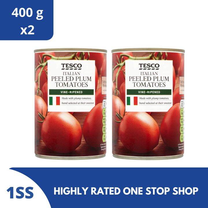 Tesco Italian Peeled Plum Tomatoes, 400g set of 2 Lazada PH