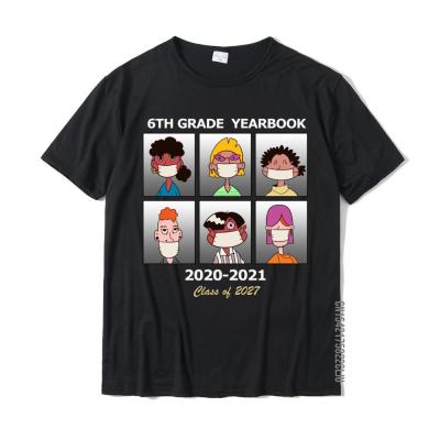 Funny Yearbook 6th Grade Class 2027 Graduation Original Gift Hip Hop Mens T Shirts Cool Tops Shirts Cotton Custom