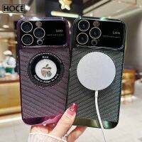 HOCE เคสโทรศัพท์ระบายความร้อนชุบโลหะด้วยไฟฟ้าหรูหราสำหรับ iPhone 14 13 12 11 Pro เคสป้องกันเลนส์แม็กซ์เผยให้เห็นโลโก้หน้าต่างใหญ่เคสกันกระแทก