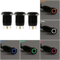 OKDEALS สลักรถยนต์อลูมิเนียมโลหะกันน้ำ12V 4Pin,สวิตช์ควบคุมพลังงานปุ่มกดไฟ LED 12Mm