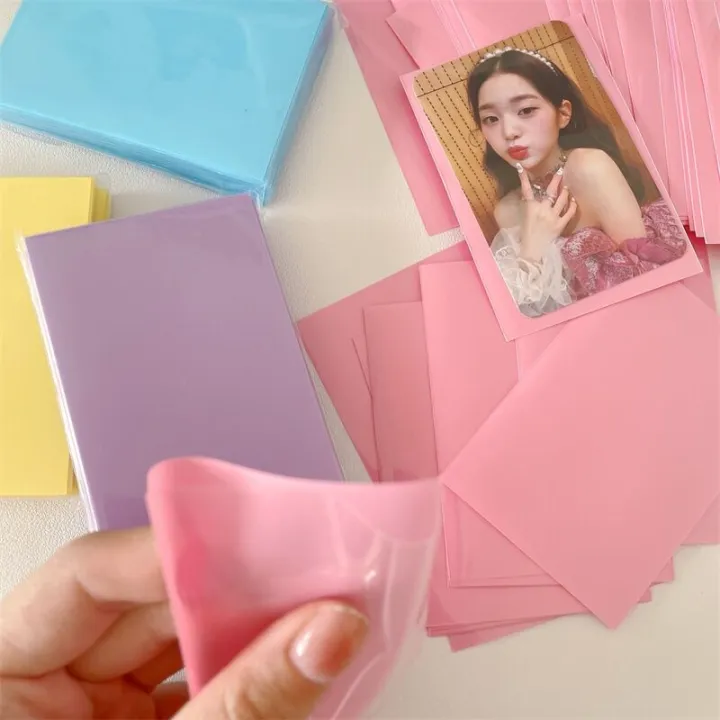 cc-minkys-ice-color-50pcs-pack-kpop-toploader-card-photocard-sleeves-idol-photo-cards-storage