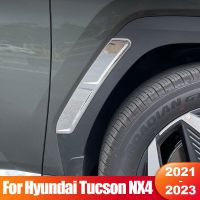 ฝาครอบด้านหน้าล้อหลังด้านข้างสำหรับ Hyundai Tucson NX4 2021 2022 2023ไฮบริด N Line เสาตกแต่งภายนอกรถปรับเปลี่ยนการตัดแต่ง