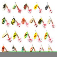 W.P.E New Spinner Lure Hard Bait 1pcs 6.5g/10g/13.5g Spoon Lure Metal Lure Feather Treble Hook Fishing Tackle Bass Fishing Pesca