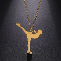 Athlete Fancy 【hot】Amaxer Necklaces Women Skating Choker Skate Charm Jewelry for Ice-skating Teammate Skating Figure