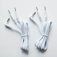 hot【DT】 2 Pieces Jack 3.5mm TENS Unit Electrode Lead Wires Cables Reusable 2.0mm Plug In Machine