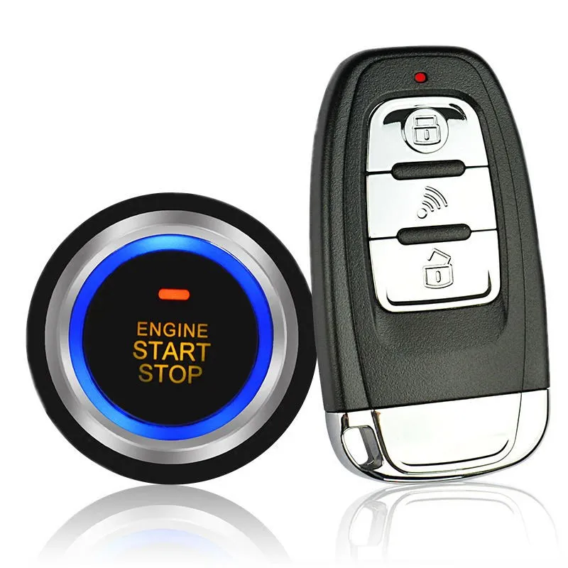 Car Alarm With Autostart Push One Button Auto Start Stop Keyless