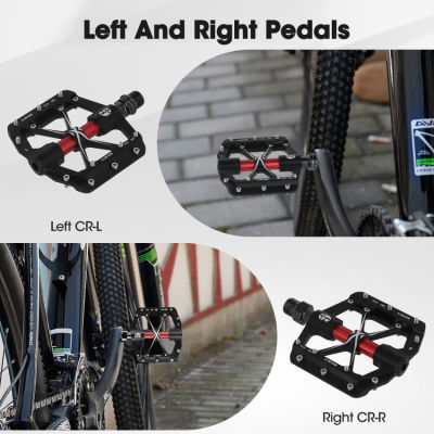 Bicycle Pedals with Reflectors Platform Pedals Made of Aluminium Alloy Non-Slip Ultralight 9/16 Inch Bicycle Pedals for MTB, Road Bike, BMX, E-Bike