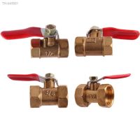 ❏✘✌ Brass Ball Valve 1/8 quot; 1/4 quot; 3/8 quot; 1/2 quot; BSP Female Thread with Red Lever Handle Connector Joint Copper Pipe Fitting Coupler Adapter