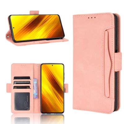 กระเป๋าเงินสำหรับ Xiaomi C40 Poco X3 F4 F2 X4 GT NFC Pro 5G เคสป้องกันโทรศัพท์แฟชั่นฝาครอบซิลิโคน TPU แบบพับได้