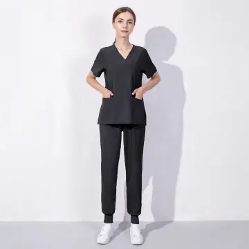 V-Neck Medical Nursing Scrubs Long Sleeve Shirts Pants Doctor Nurse  Hospital Uniform - China Wholesale Medical Scrubs and Medical Scrub price