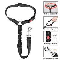 Universal 2 Pack Pet Car Seatbelt Dog Cat Safety Adjustable Harness Leash Travel Clip Strap Traction Rope Pet Car Safety Belt