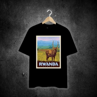 RWANDA (AFRICA VINTAGE TRAVEL) Printed t shirt unisex 100% cotton