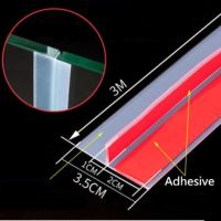 【LZ】ↂ✠✷  Tira de vedação auto-adesiva tipo t de 3 metros tira de silicone para vedação do tempo de chuveiro para vidro sem moldura do banheiro