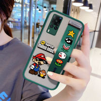 UCUC เคสโทรศัพท์เคสสำหรับ VIVO X60 (สายรัดข้อมือ) กันกระแทก Frosted กลับการ์ตูน Super Mario Bros เกมเคสใส่โทรศัพท์ Soft Edge Full ฝาครอบเลนส์ป้องกันเลนส์โทรศัพท์บางเฉียบกรณี Vivox60