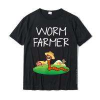 Funny Worm Farm Worm Vermiculture T-Shirt Europe Men T Shirts Faddish Cotton Tees Slim Fit