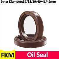 FKM Framework Oil Seal TC Fluoro Rubber Gasket Rings Cover Double Lip with Spring for Bearing Shaft ID*OD*TH 37/38/39/40/41/42MM Gas Stove Parts Acces