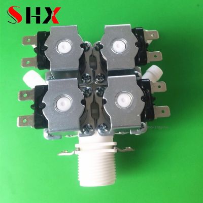 0.02-0.8mpa 1 in 4 out Normally closed Water Inlet Solenoid Valve DC 12V 24V 36V 48V AC 110V 220V Dispenser Flow Switch Valves