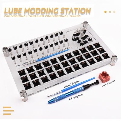 ✁ 33 Switches Switch Tester Opener Lube Modding Station DIY Cover Removal Platform For Cherry Mechanical Keyboard