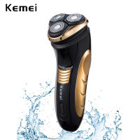 Kemei electric shaver face care afeitadora washable beard rechargeable razor men barbeador 3D shaving machine trimmer