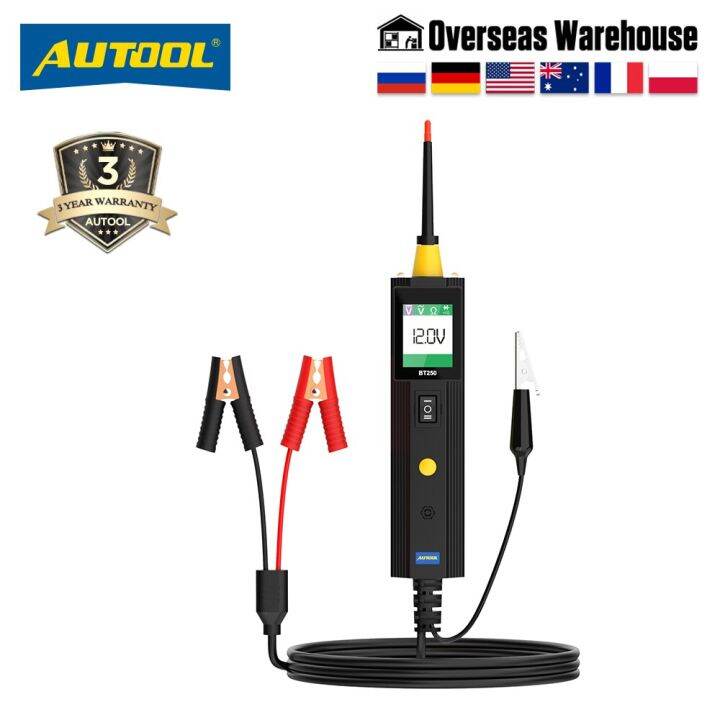 AUTOOL BT250 Electrical System Diagnostic Tester Tool 6-30V Circuit ...