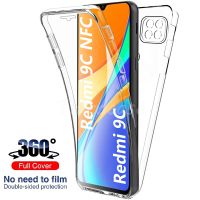 360 Double Layer PC Silicone Case for Xiaomi Redmi 9C NFC 9T 8A 9AT Full Body Cover Redmi Note 10 Pro Max 9S 8T 10s 9 Pro Fundas