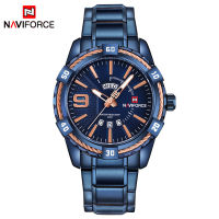 NAVIFORCE แยม Tangan Jenama 9117S Band Keluli Tarikh Kalis Air Jarum Tunjuk Kuarza