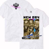 2023 NEWMen S Grey The New Day Feel The Power Comic เสื้อยืดสีขาว The New Day Photo เสื้อยืด