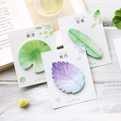 30 sheets Kawaii Memo Bookmarks leaves Notes Posted It Planner Stationery School Supplies Paper Stickers