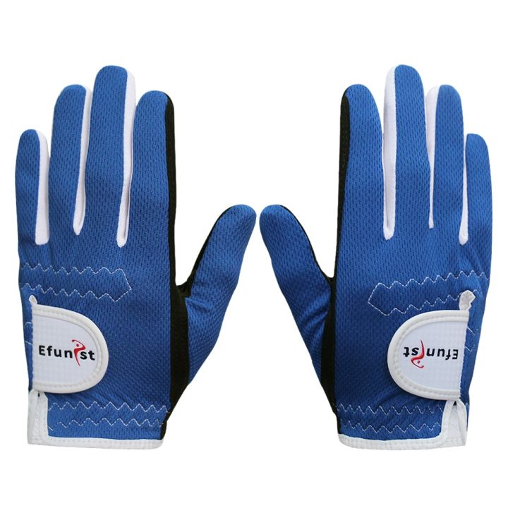 1-pair-golf-gloves-kids-junior-children-left-right-hand-rain-grip-performance-mesh-non-slip-micro-soft-fiber